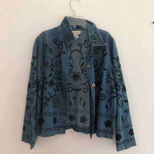 Emboridered denim jacket